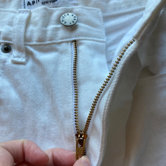 Apiece Apart High Waisted Straight Leg Jeans Sz 2 EUC White - Picture 7 of 14